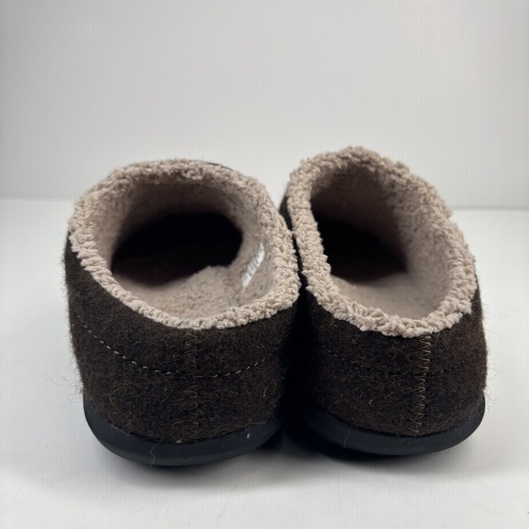 L.L.Bean Daybreak Scuff Women's 8M Black Wool Clog Slipper Dog Motif House Shoes - Picture 4 of 16